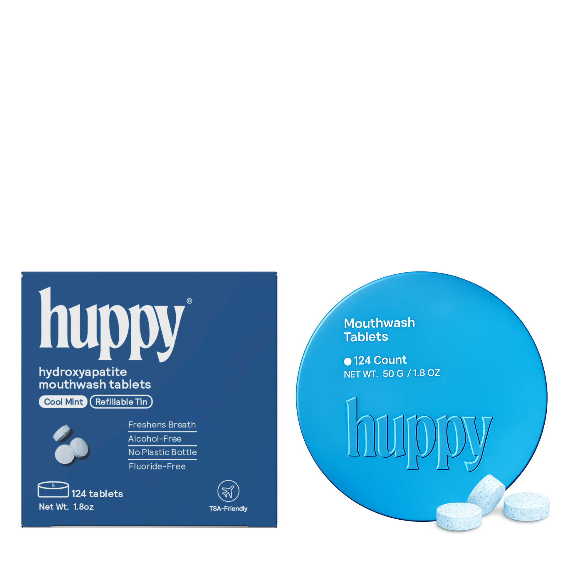 Alcohol-Free Cool Mint & Fluoride-Free Mouthwash Tablets