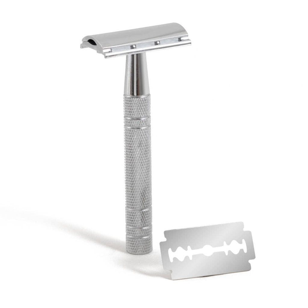 Metal Safety Razor, Unisex (With 5 Platinum Coated Blades)