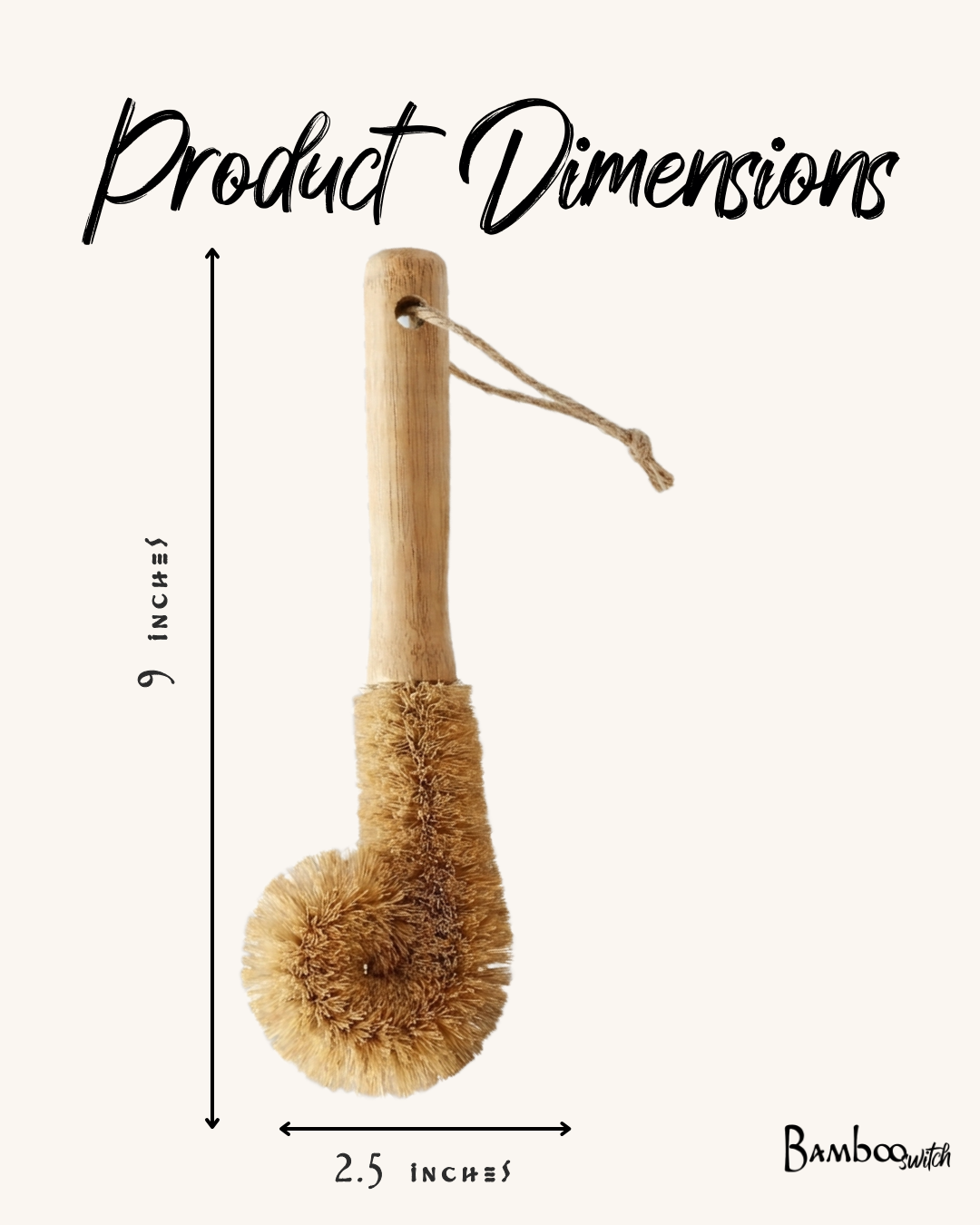 Bamboo Bottle Cleaning Brush | Scrubber Bestseller