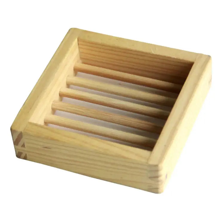 Deep wooden square soap dish
