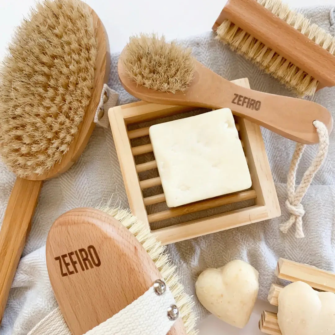 Deep wooden square soap dish