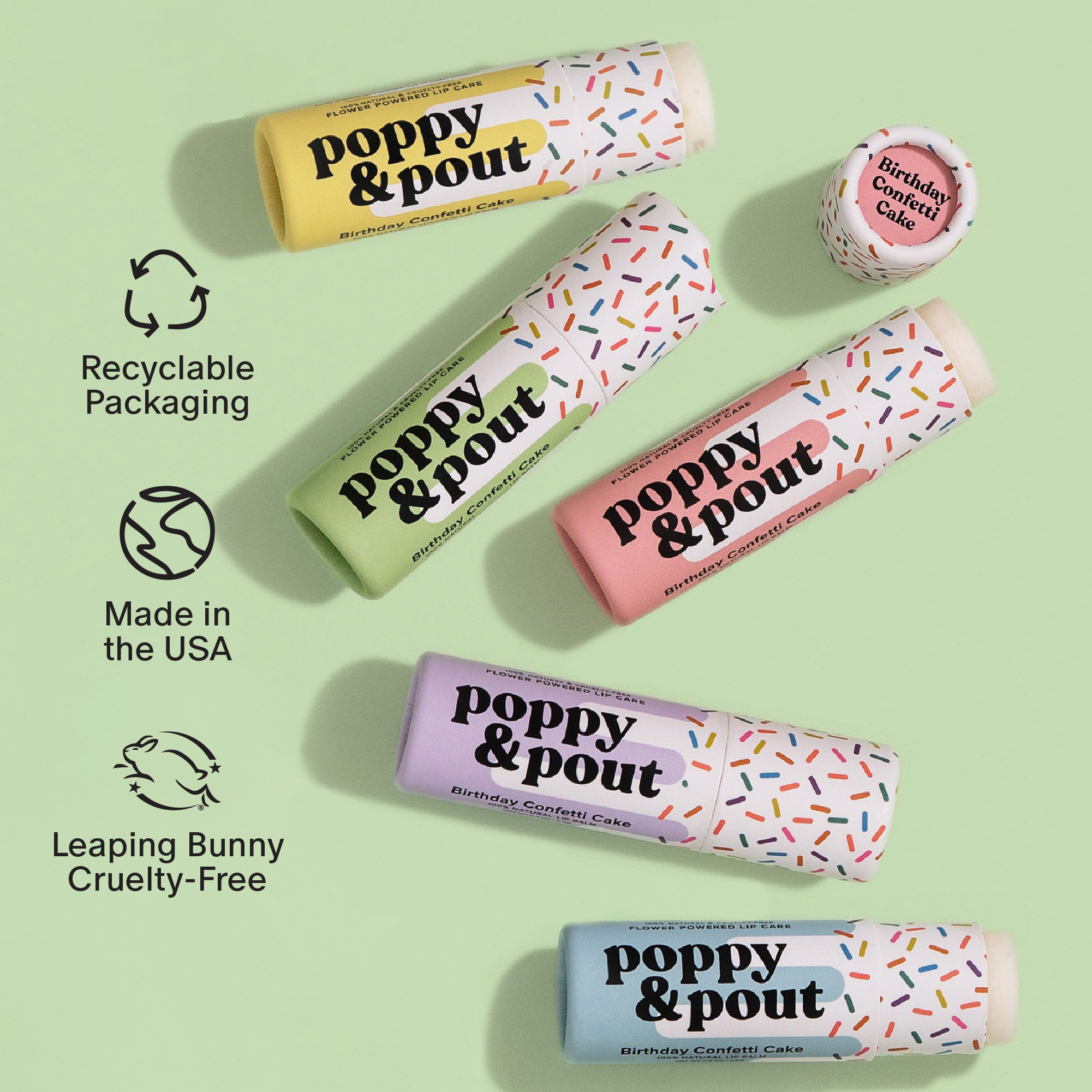 Lip Balm, Birthday Confetti Cake, Purple