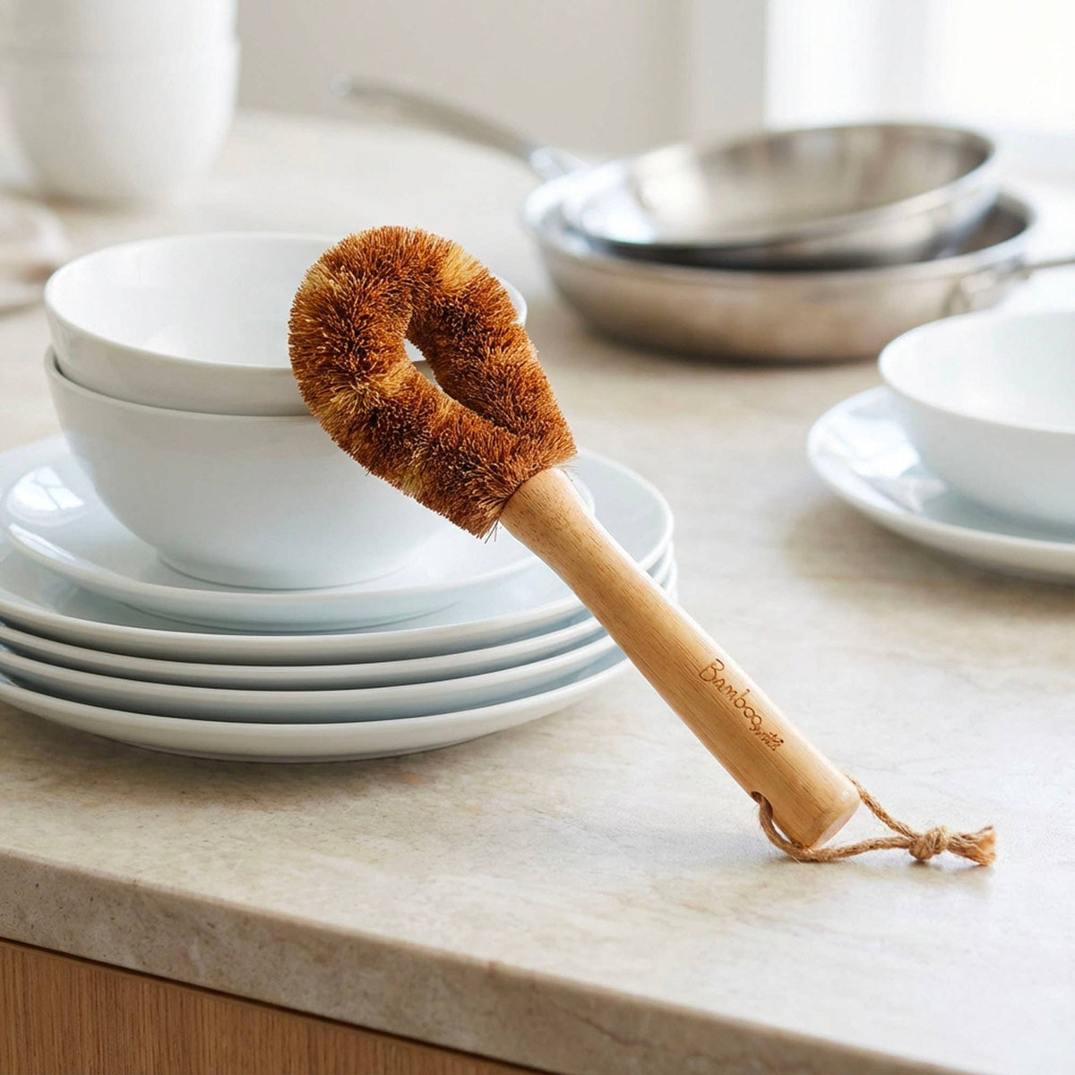 Bamboo Bottle Cleaning Brush | Scrubber Bestseller