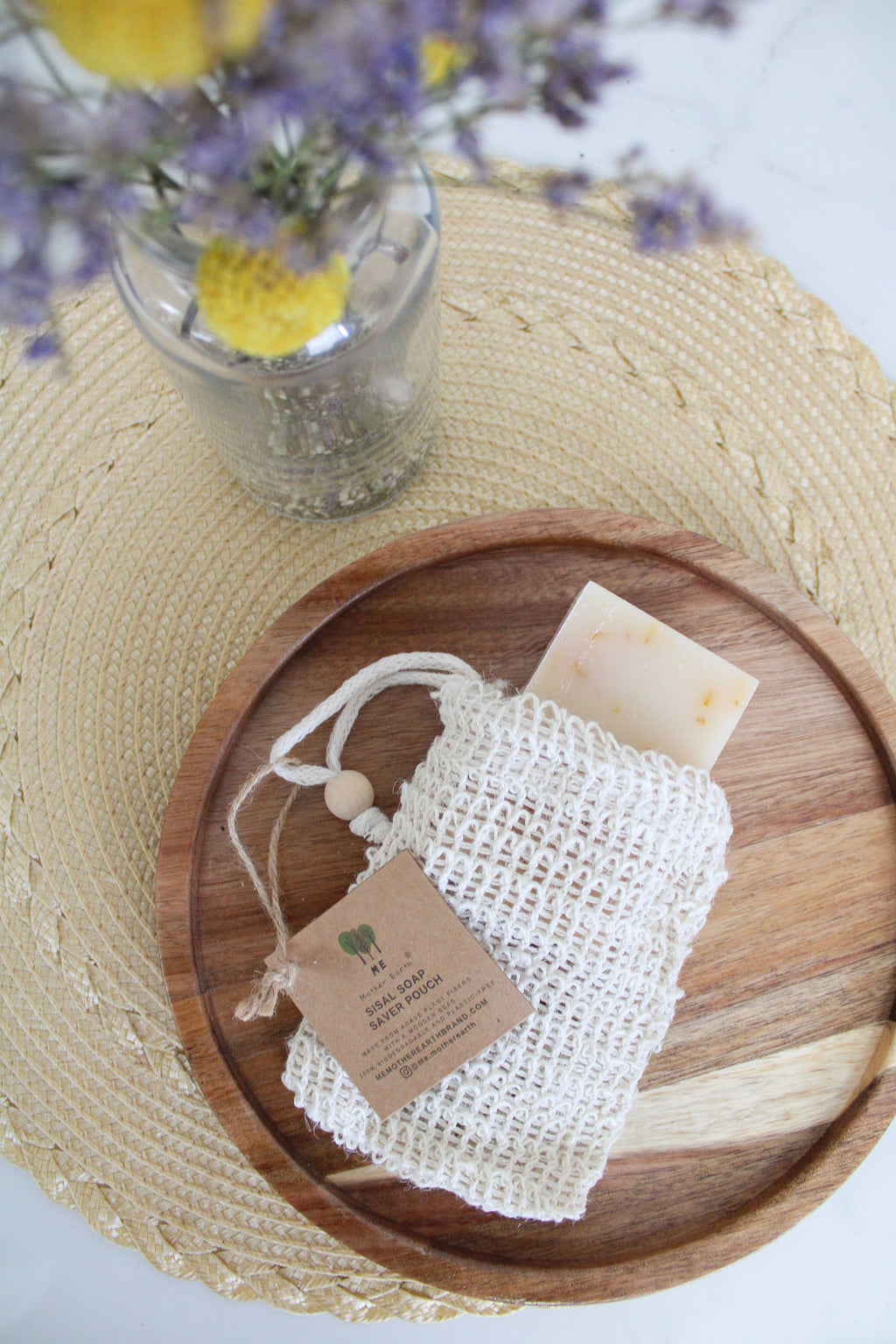 Sisal Soap Saver and Exfoliating Pouch