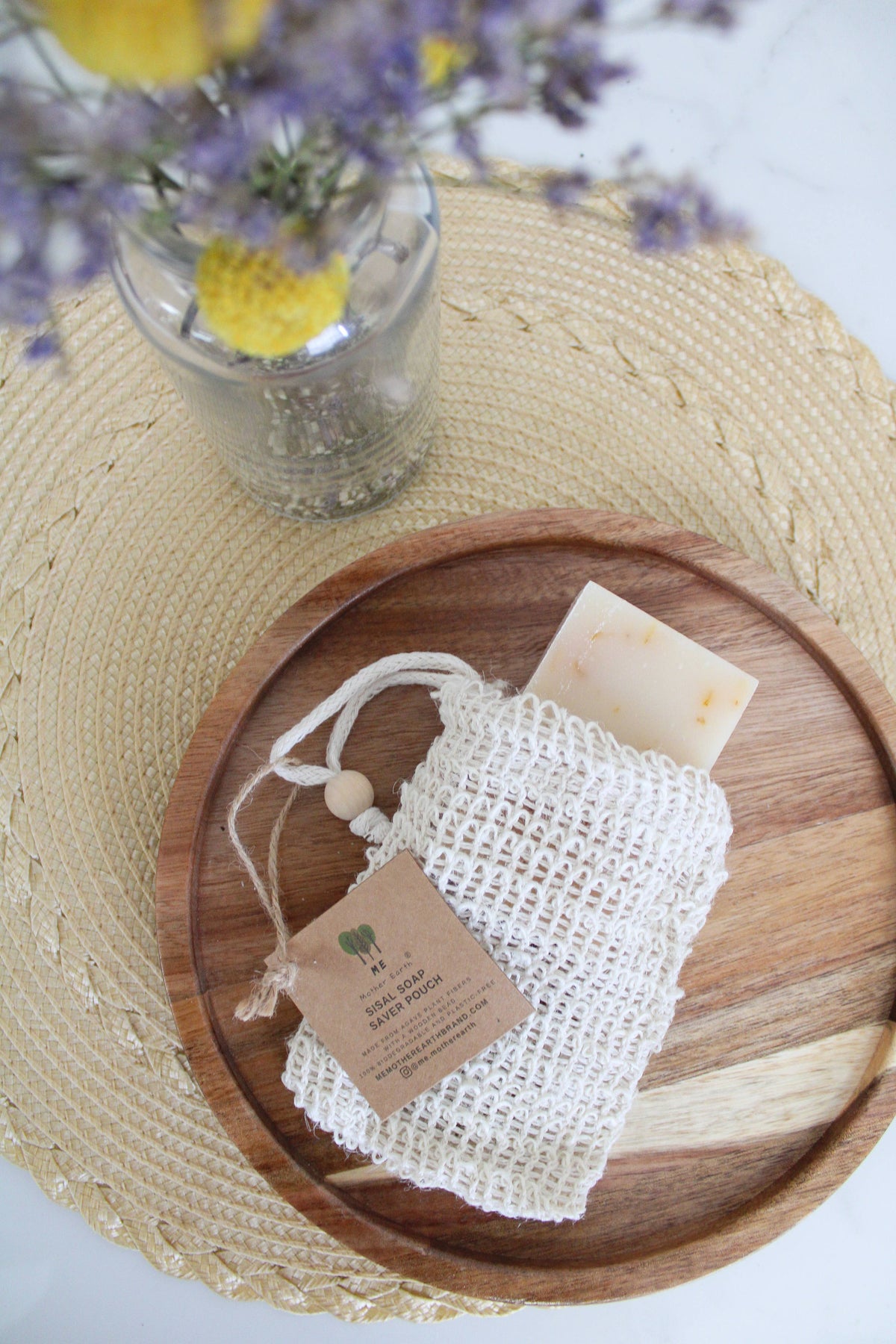 Sisal Soap Saver and Exfoliating Pouch