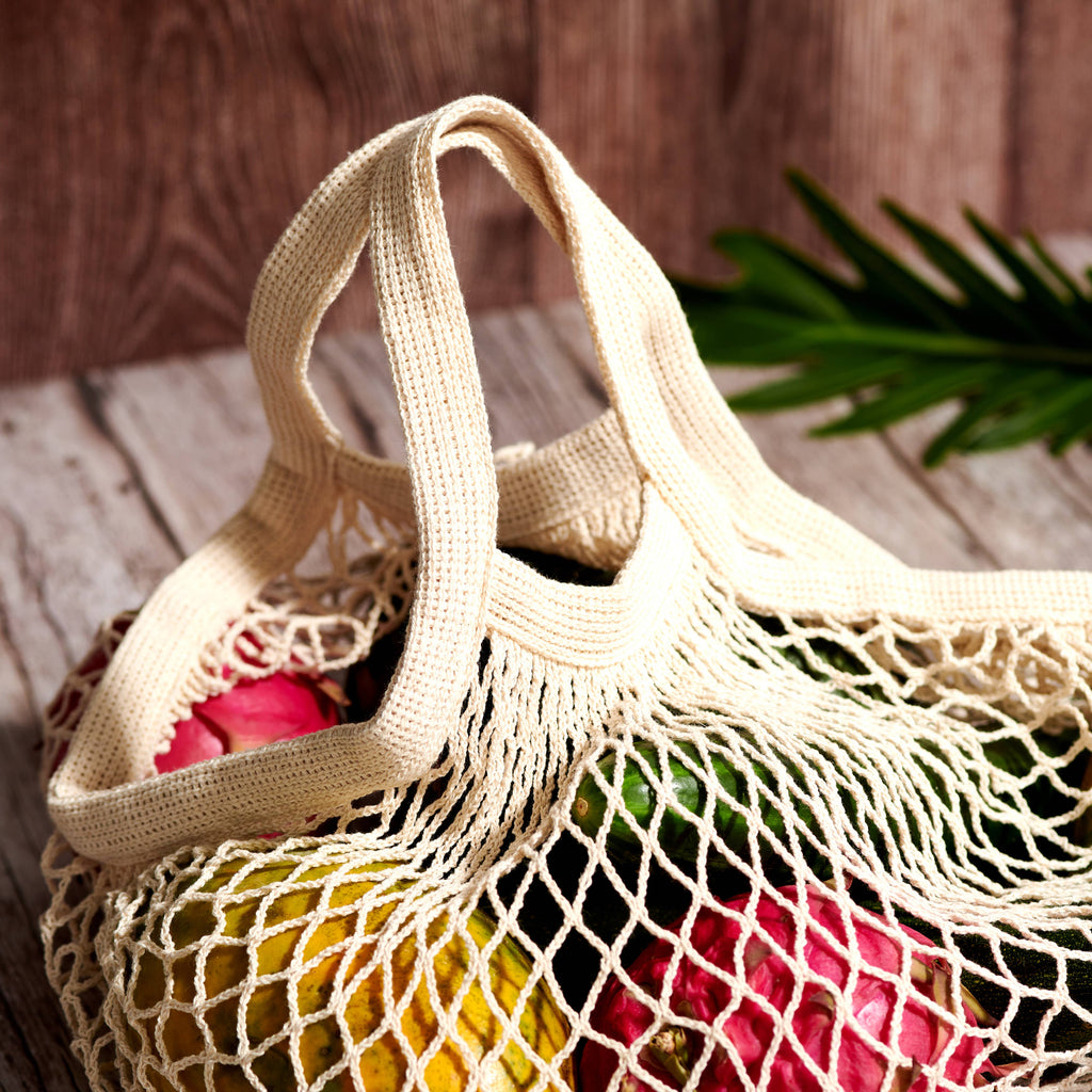 Cotton Netted Mesh Shopping Bag (Plastic Free, Unbranded)
