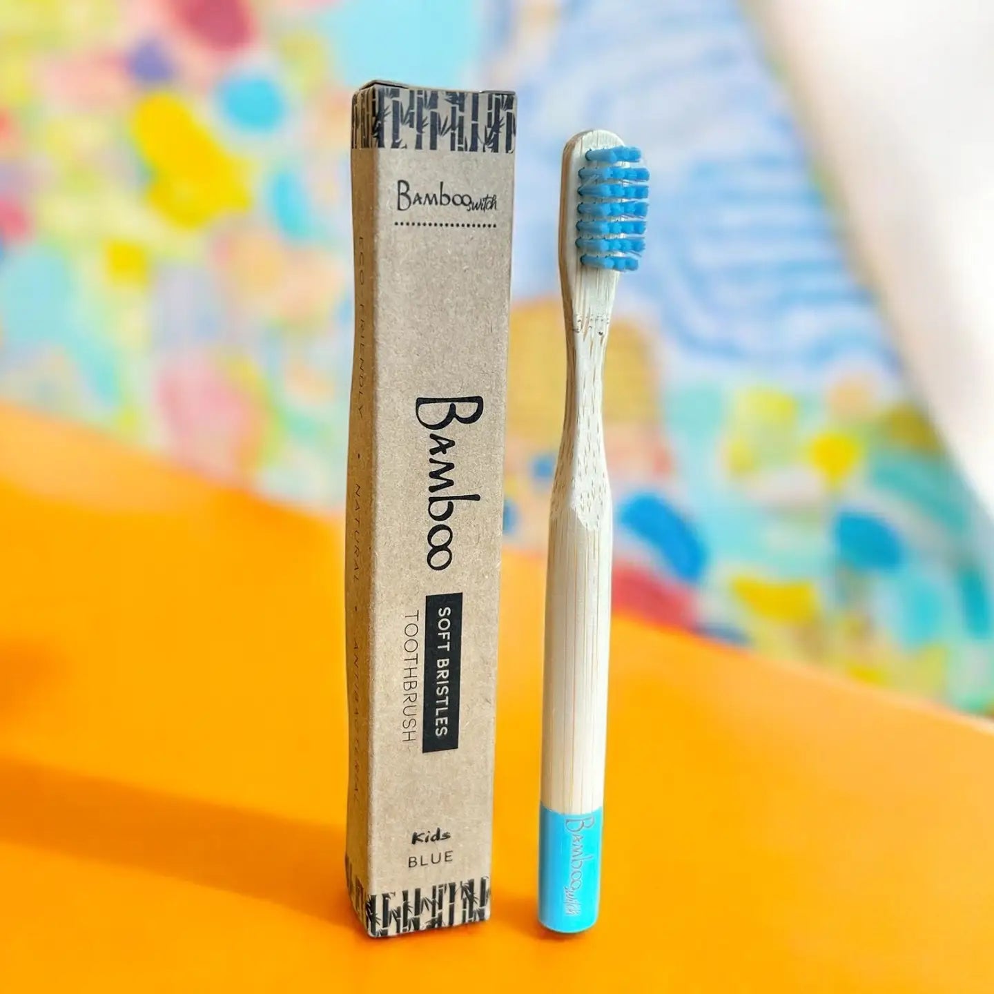 Kids Bamboo Toothbrush Blue
