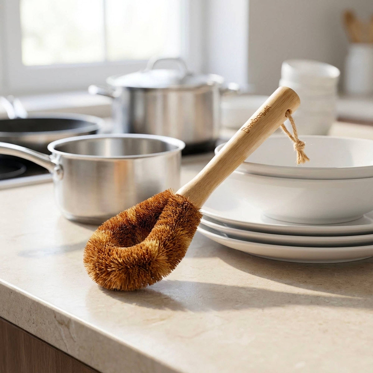 Bamboo Bottle Cleaning Brush | Scrubber Bestseller