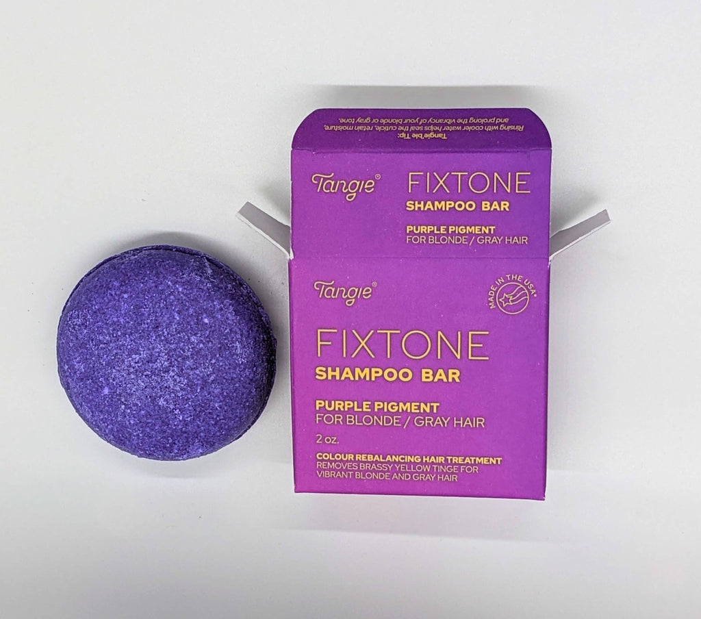 Tangie Purple Fixtone Shampoo Bar Brightens Blonde Grey Hair