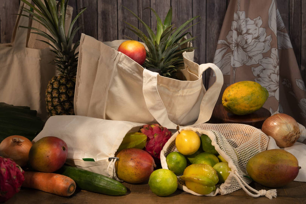 Cotton Grocery Tote Bag (Original + With Interior Pockets)