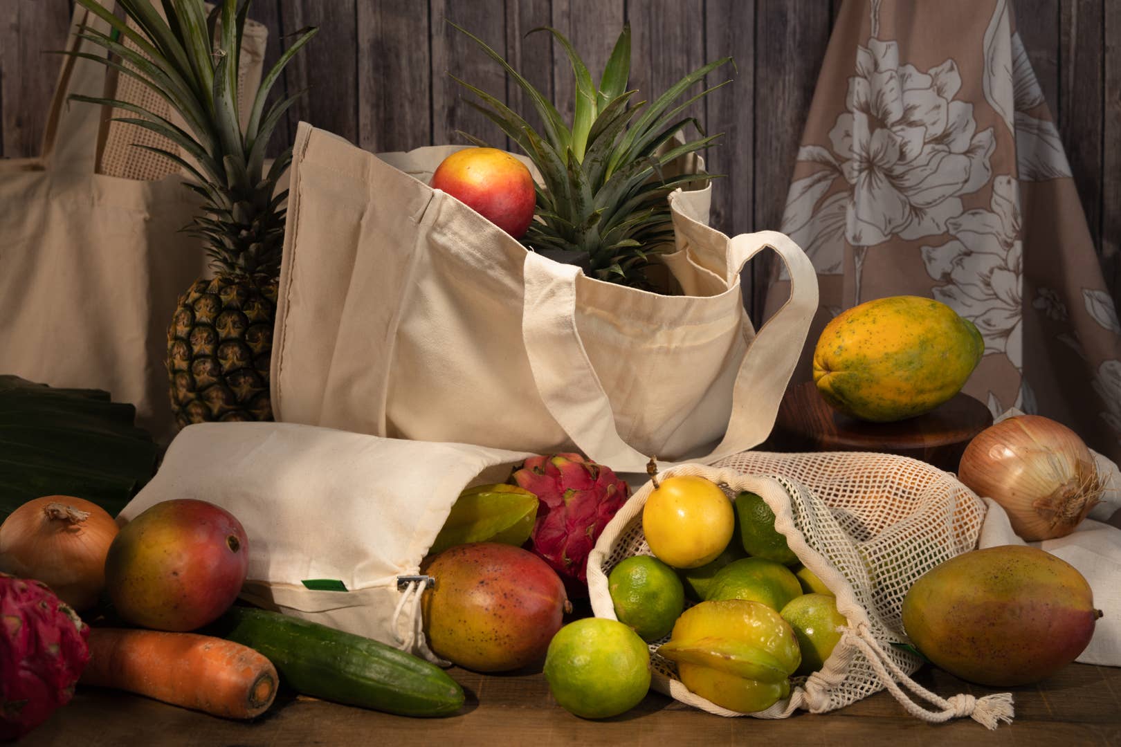 Cotton Grocery Tote Bag (Original + With Interior Pockets)