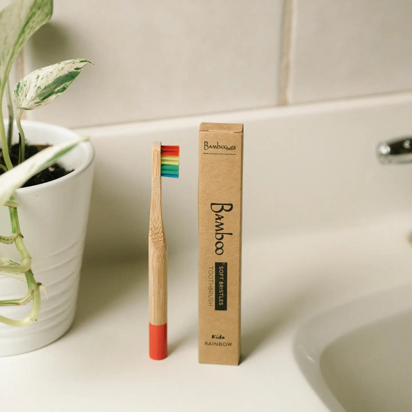 Kids Bamboo Toothbrush Rainbow
